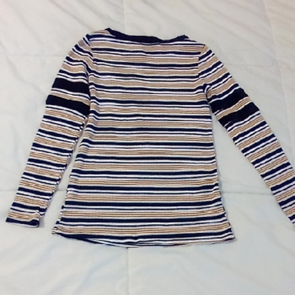 Striped Long Sleeve Top in Navy and White - Picture 6 of 9
